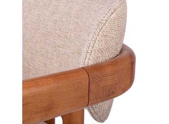 Стул Rich рогожка латте с ножками цвета орех в Набережных Челнах