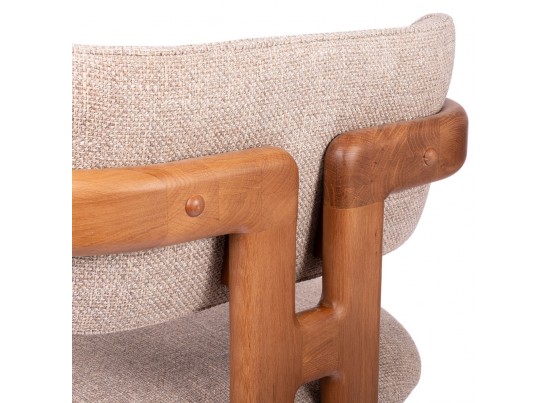 Стул Rich рогожка латте с ножками цвета орех в Набережных Челнах