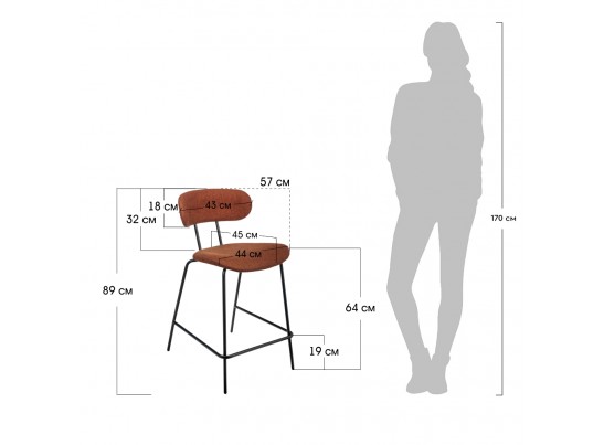 Стул полубарный Ant букле латте в Набережных Челнах