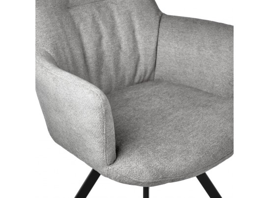 Комплект из 2-х стульев Grant серый шенилл на поворотном механизме в Набережных Челнах