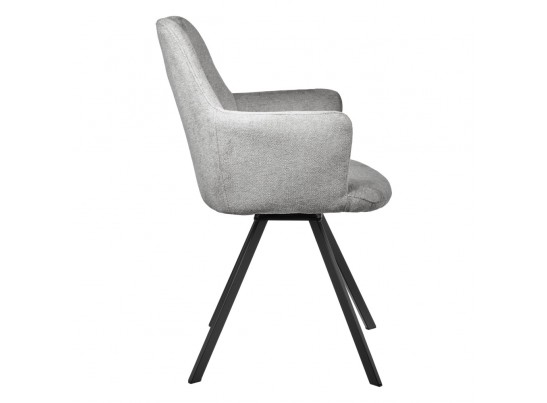 Комплект из 2-х стульев Grant серый шенилл на поворотном механизме в Набережных Челнах