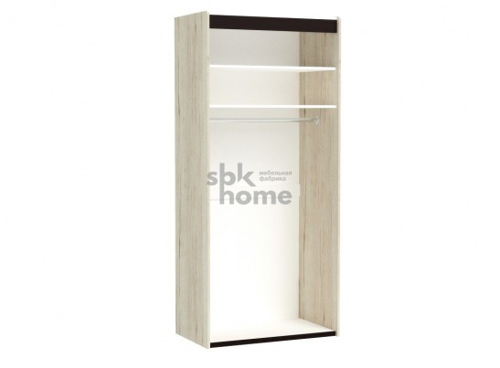 Шкаф М-1, 2-х дверный, Мале (900*530*2000) Дуб галифакс белый, 31207 в Набережных Челнах