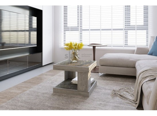 Стол журнальный, Лайт (602*602*450) Риббек серый, 60602 в Набережных Челнах