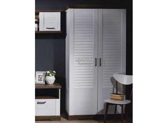 Шкаф для одежды 2-х дверный, Кантри (1124*556*2104) Сосна Андрерсен/Орех Риббек темный, 30906 в Набережных Челнах