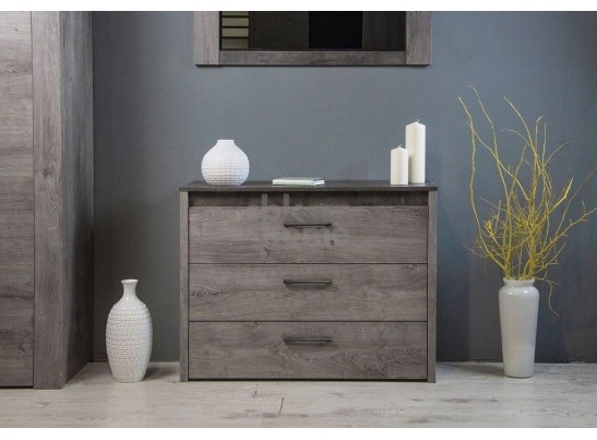 Комод малый NEW, Денвер (970*435*750) Риббек серый, 11718 в Набережных Челнах