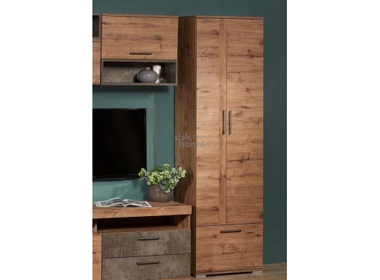 Шкаф Д-2 для одежды, Денвер (600*380*2020) Дуб Веллингтон, 31403 в Набережных Челнах