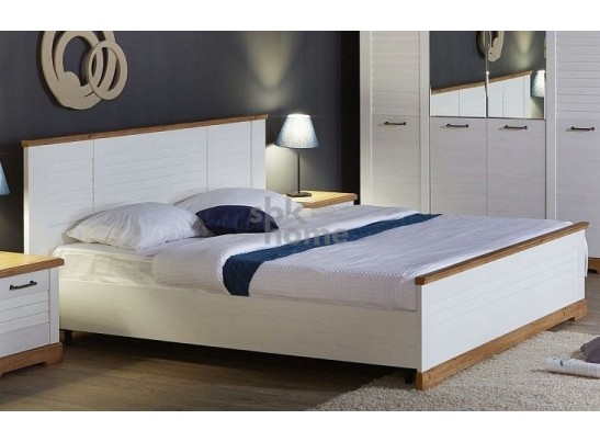 Кровать 1800, Кантри (2080*2095*1008) Сосна Андерсен, Орех Риббек натуральный, 11505 в Набережных Челнах