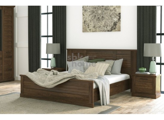 Кровать 1800, Кантри (2080*2095*1008) Орех Риббек темный, 11305 в Набережных Челнах