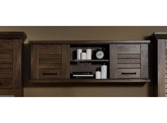 Шкаф-полка навесная, Кантри (1236*292*431) Орех Риббек темный, 30807 в Набережных Челнах