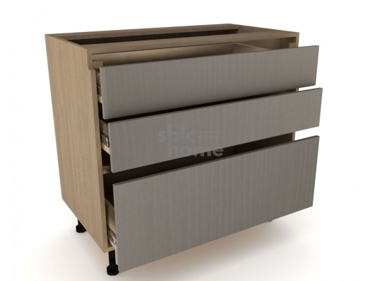 Стол с ящиками "Женева" 90 Дуб Палермо/Серый камень в Набережных Челнах
