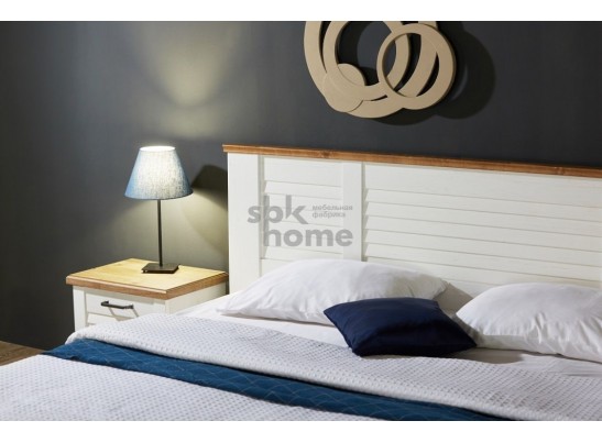 Кровать 1400, Кантри (1680*2095*1008) Сосна Андерсен, Орех Риббек натуральный, 11503 в Набережных Челнах