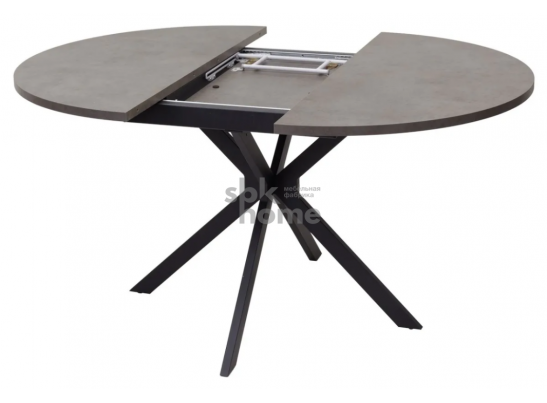 Стол Бетон Чикаго темно-серый/каркас черный, ВЕГА (145*145*750), УТ-00004502 в Набережных Челнах
