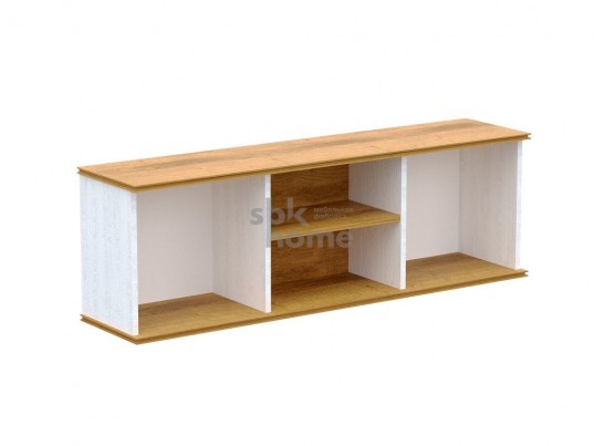 Шкаф-полка навесная, Кантри (1236*292*431) Сосна Андерсен, Орех Риббек натуральный, 31007 в Набережных Челнах