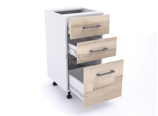 Стол с ящиками "Дублин" 40 Дуб галифакс белый в Набережных Челнах