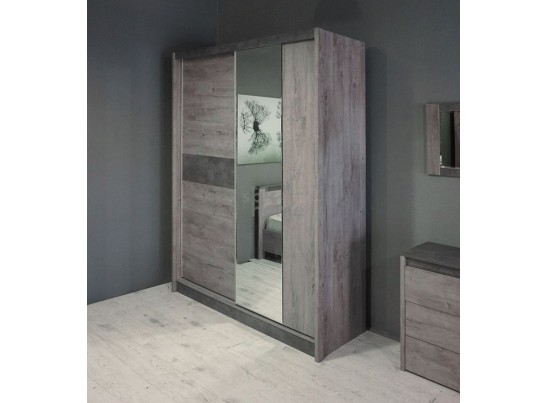 Шкаф-купе 2-х дверный 2300, Денвер (1778*631*2300) Риббек серый, 11727 в Набережных Челнах