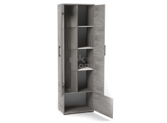 Пенал Д-3п со стеклом правый, Денвер (600*377*2020) Риббек серый, 31306 в Набережных Челнах