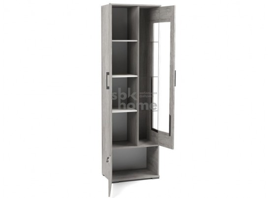 Пенал Д-3л со стеклом левый, Денвер (600*377*2020) Риббек серый, 31305 в Набережных Челнах