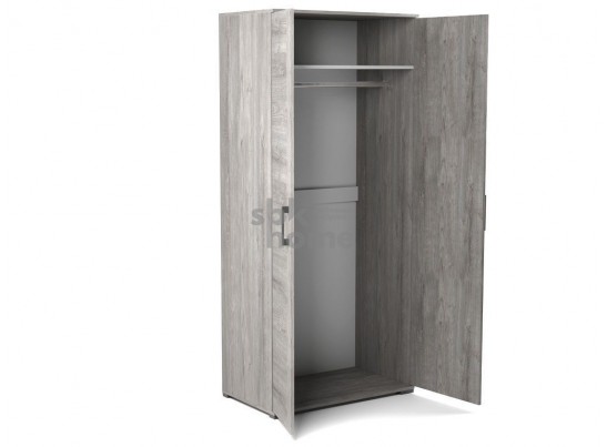 Шкаф Д-1 для одежды глубокий, Денвер (900*523*2020) Риббек серый, 31301 в Набережных Челнах