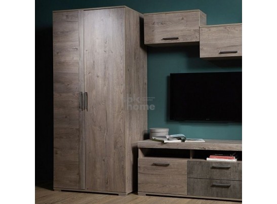 Шкаф Д-1 для одежды глубокий, Денвер (900*523*2020) Риббек серый, 31301 в Набережных Челнах