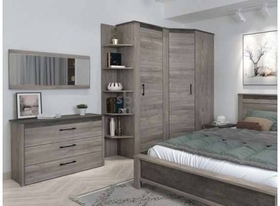 Зеркало NEW, Денвер (1290*20*600) Риббек серый, 11740 в Набережных Челнах