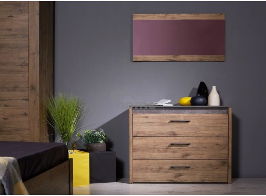 Зеркало малое NEW, Денвер (960*20*600) Дуб Веллингтон, 11834 в Набережных Челнах