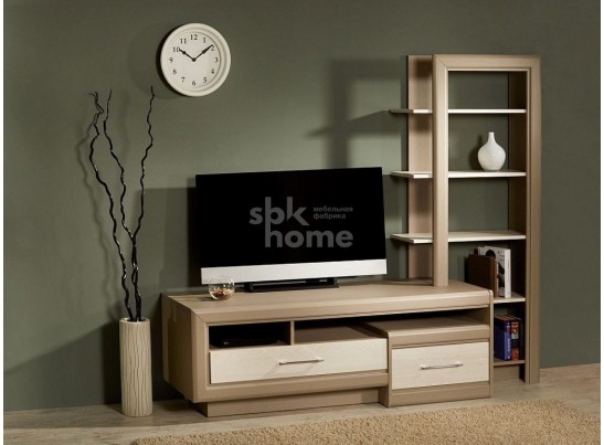 Тумба под ТВ с полкой, Лацио (1900*450*1650) Серый камень, 30501 в Набережных Челнах