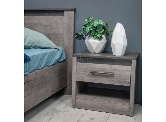Тумба прикроватная NEW, Денвер (500*381*450) Риббек серый, 11720 в Набережных Челнах