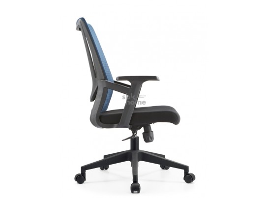 Кресло офисное,вращающееся LJ-2201В BLUE+BLACK (610*500*1070), LJ-2201В BLUE+BLACK ИМП в Набережных Челнах