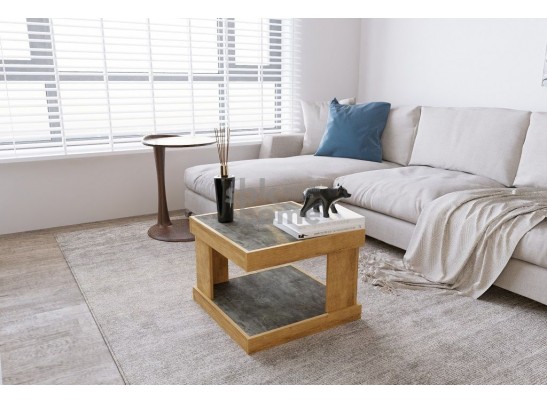 Стол журнальный, Лайт (602*602*450) Риббек Натуральный, 60603 в Набережных Челнах