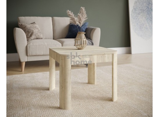 Стол журнальный, Квадро (550*550*450) Дуб галифакс белый, 61003 в Набережных Челнах