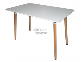 Стол 8050 белая крышка/деревянные ножки (1100*700*750), 8050ИМП