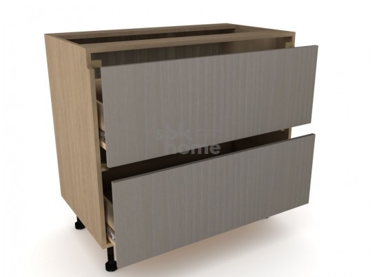 Стол с ящиками "Женева" 90 Дуб Палермо/Серый камень в Набережных Челнах