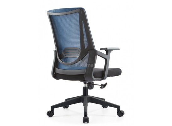 Кресло офисное,вращающееся LJ-2201В BLUE+BLACK (610*500*1070), LJ-2201В BLUE+BLACK ИМП в Набережных Челнах