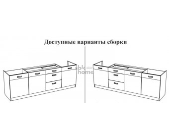 Стол, Адель-2 (2400*470*820) Дуб галифакс Табак, 20152