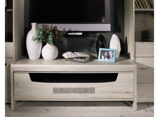 Тумба М-7 под ТВ, Мале (1244*530*455) Дуб галифакс белый, 31203 в Набережных Челнах