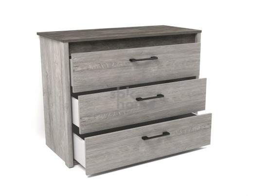 Комод малый NEW, Денвер (970*435*750) Риббек серый, 11718 в Набережных Челнах