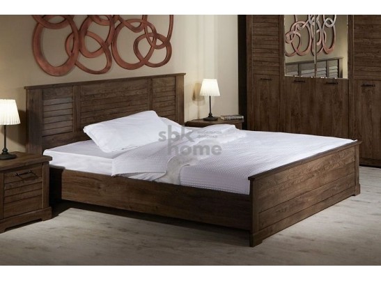 Кровать 1800, Кантри (2080*2095*1008) Орех Риббек темный, 11305 в Набережных Челнах