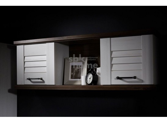 Шкаф-полка навесная, Кантри (1236*292*431) Сосна Андрерсен/Орех Риббек темный, 30907 в Набережных Челнах