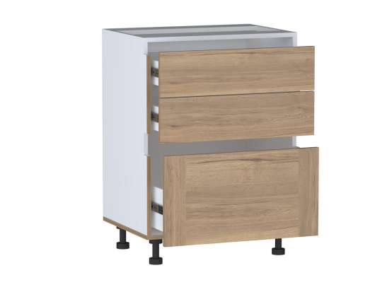 Стол с ящиками СЯ-60 NEW, Сити (600*470*820) Дуб Галифакс натуральный, 20847 в Набережных Челнах