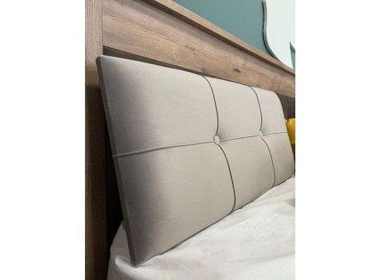 Мягкая вставка изголовья кровати Люкс 1800 светлая, Денвер (1760*365*60) Серый, 924156 в Набережных Челнах