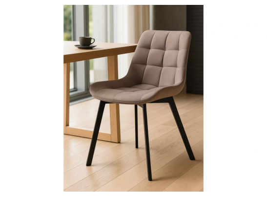 Стул на металлокаркасе Стронг латте / черный в Набережных Челнах