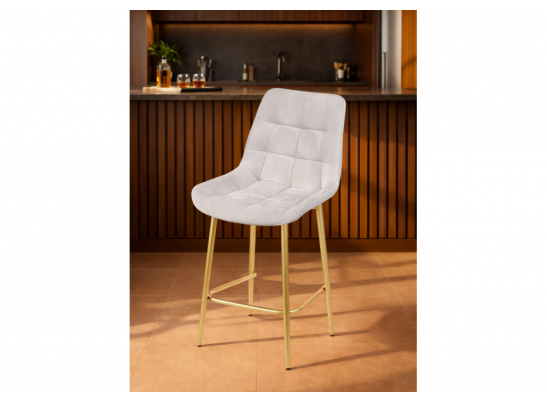 Полубарный стул Челси светло-серый (zd 960) / золотой в Набережных Челнах