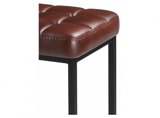 Барный стул Лофт кожзам мустанг браун / черный матовый в Набережных Челнах