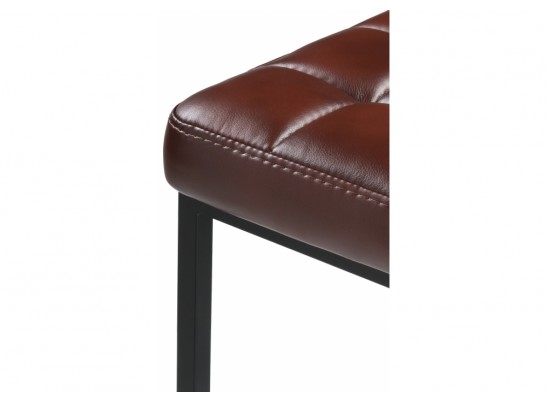 Барный стул Лофт кожзам мустанг браун / черный матовый в Набережных Челнах