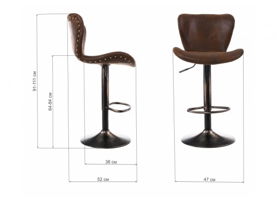 Барный стул Over vintage brown в Набережных Челнах