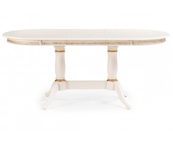 Деревянный стол Джил крем / золотая патина