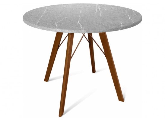 Деревянный стол SHT-TU9/90 МДФ темный орех / серый мрамор в Набережных Челнах