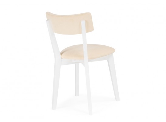 Деревянный стул Гилмар бежевый велюр / белый в Набережных Челнах