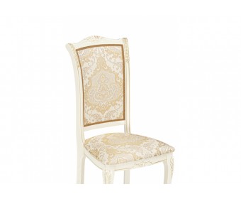 Деревянный стул Керия слоновая кость / золото патина