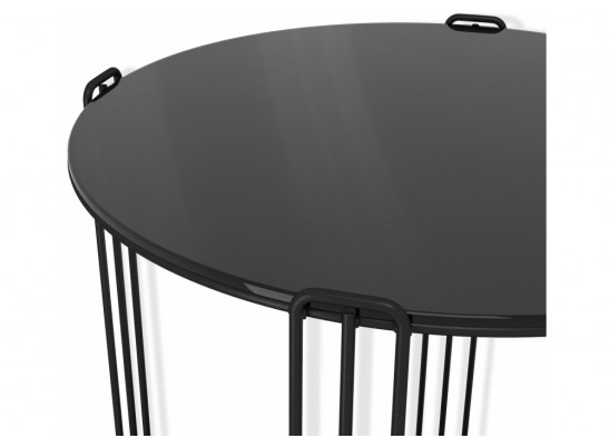 Кофейный столик SHT-CT34 черный глянец / черный муар в Набережных Челнах